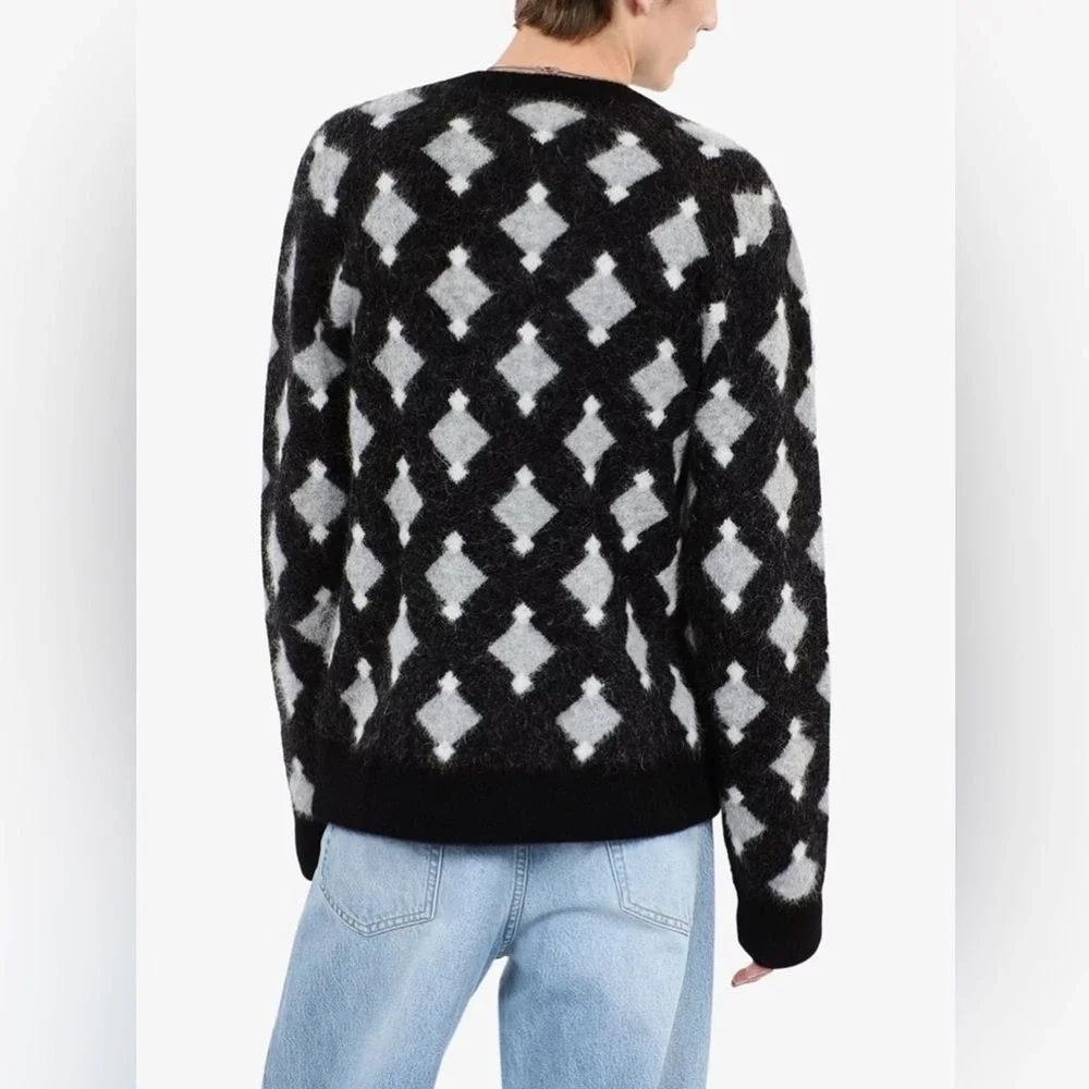 The Kooples Alpaca Blend Lux Diamond Pattern Sweater Size XXL‎ NWT Oversized